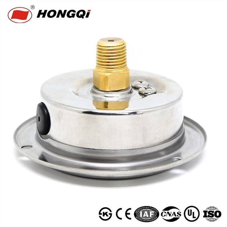 Back Mount With Flange Double Scale Manometer For Compressed Air