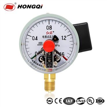 Gauge tal-Pressjoni tal-Kuntatt Elettriku ta 'Allarm Manjetiku ta' 2.5/4/6 Pulzier B'CE/UL/Ks/ISO